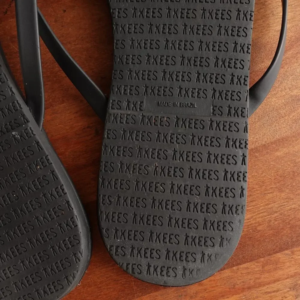 Tkees Sandals WMS SZ EU 41 US 10 BLK Riley Sable‎ Criss Cross Leather Flat Shoes